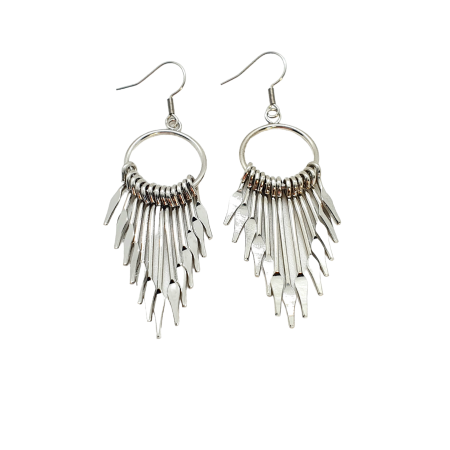 earrings silver steel with arrow1